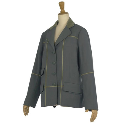 Vintage Hermes Jacket Tailored Collar Velour