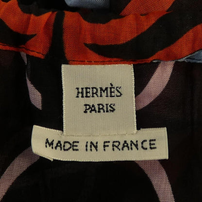 Hermes Fleurs Miroirhrond Dress Black Orange Transparency — view 4