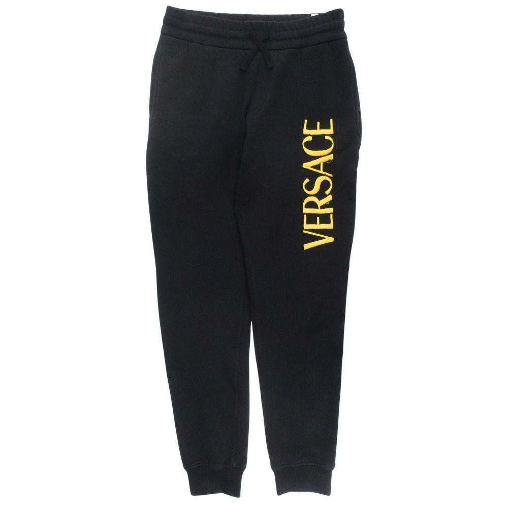Versace Logo Sweatshirt Pants E-j-Jogger Embroidery Fleece Lining S Black