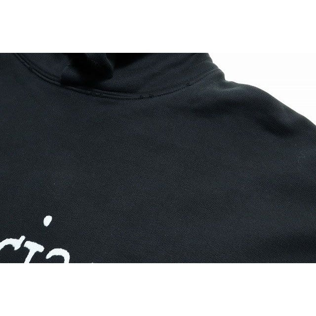 Balenciaga 23 AW Damaged Logo Print Sweatshirt Pullover Hoodie Size 1 Black — view 3