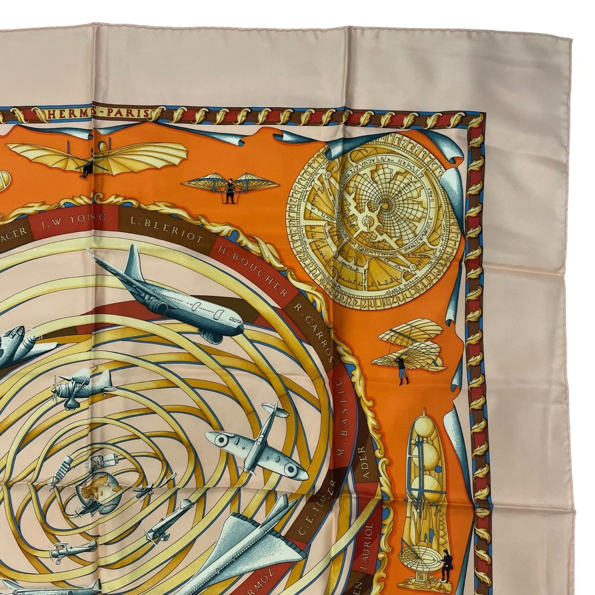 Hermes Scarf Silk Carre 90 Reves D'espace Dream Space Pink — view 3