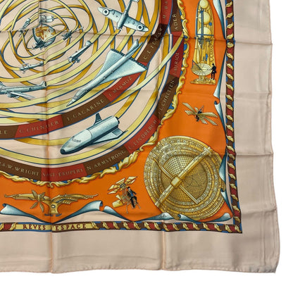 Hermes Scarf Silk Carre 90 Reves D'espace Dream Space Pink — view 5
