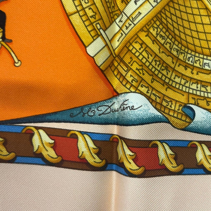 Hermes Scarf Silk Carre 90 Reves D'espace Dream Space Pink — view 8