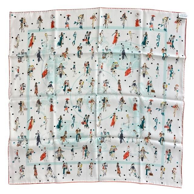 Hermes Scarf Carré 70 EX Libris LES Parisie Ex Libris Parisienne Silk Multicolor