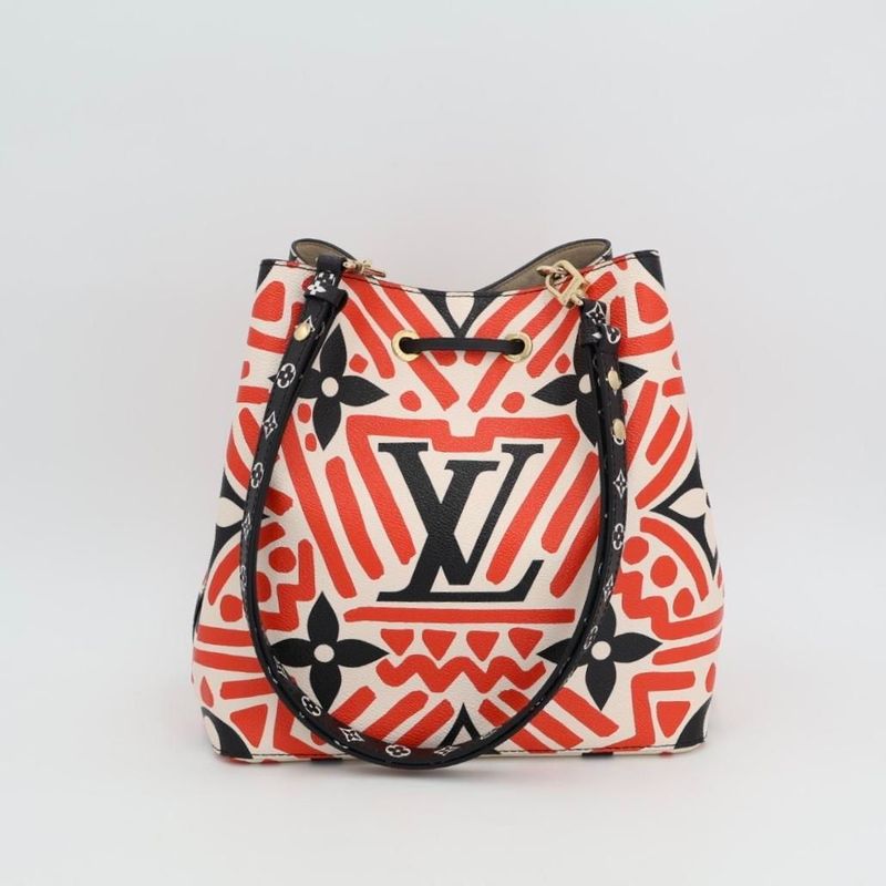 Louis Vuitton M45362 Neo Noe Crafty Monogram Giant Cles Cresme Rouge Leather