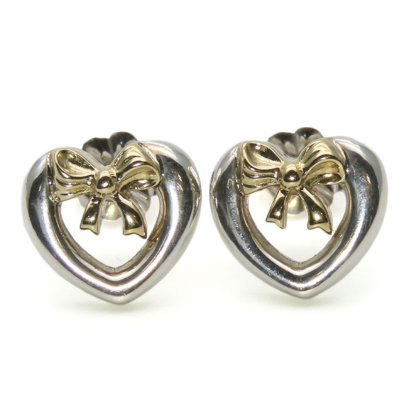 Tiffany & Co Earrings Silver 925 18K Yellow Gold Approx 3.3g Silver Yellow Gold