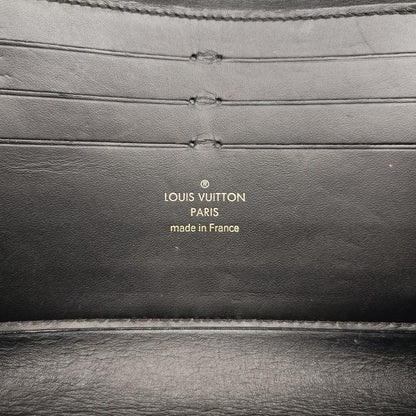 Louis Vuittonportefeuille Twisted Chain Wallet Black And Brown And White PVC