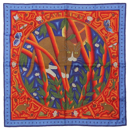 Hermes Carre 90 Scarf CAVE Felem Beware Of Cats