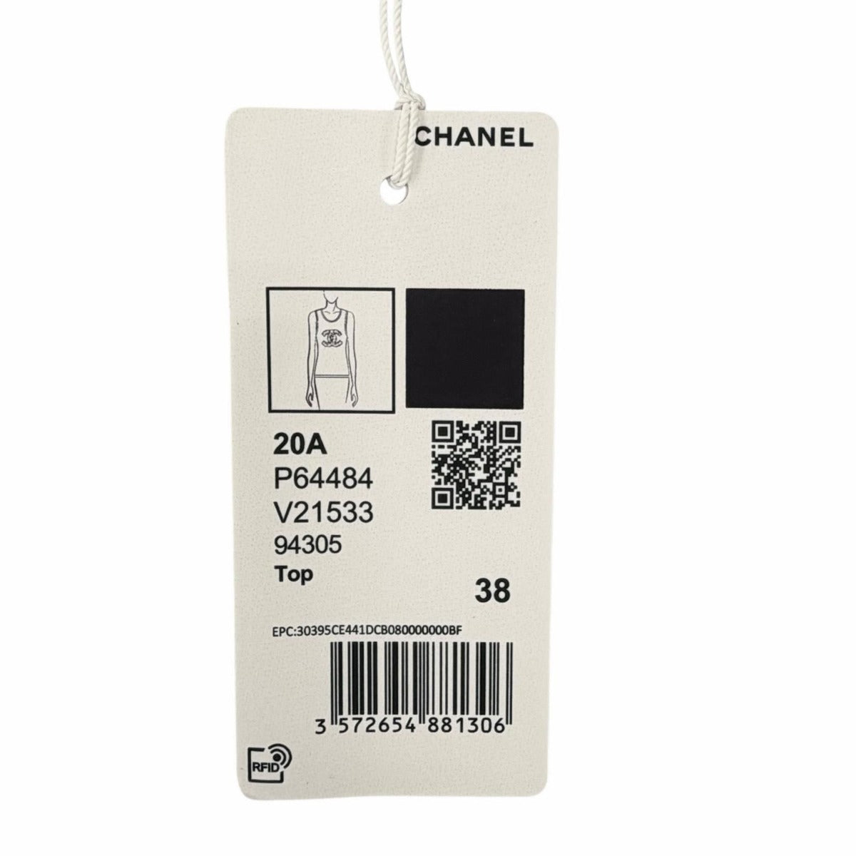 Chanel Wool CC Logo Sleeveless Top with Camellia Brooch Black 38 — view 8