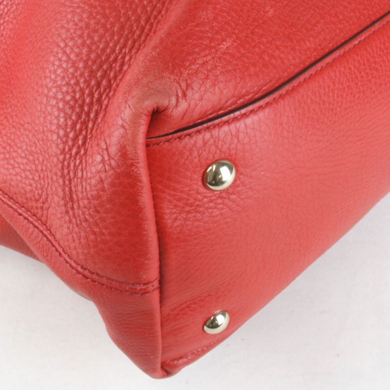 Gucci 282303 213048 Interlocking G Tote Bag Red Leather