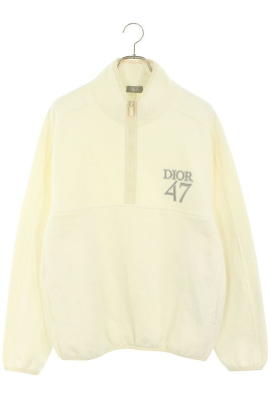 Dior 24SS 413j434a0879 Half Zip Logo Embroidered Regular Fit Sweater Sweatshirt