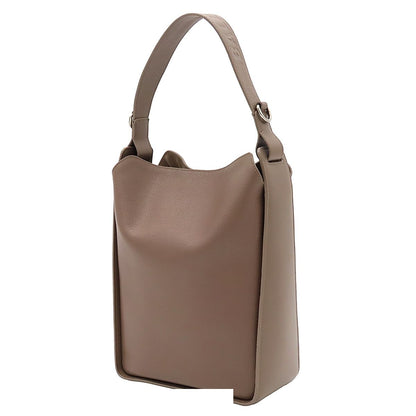 Balenciaga North South 2-Way One Handle Bucket Shape Shoulder Bag Brown Leather — view 2