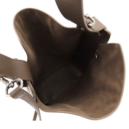 Balenciaga North South 2-Way One Handle Bucket Shape Shoulder Bag Brown Leather — view 5