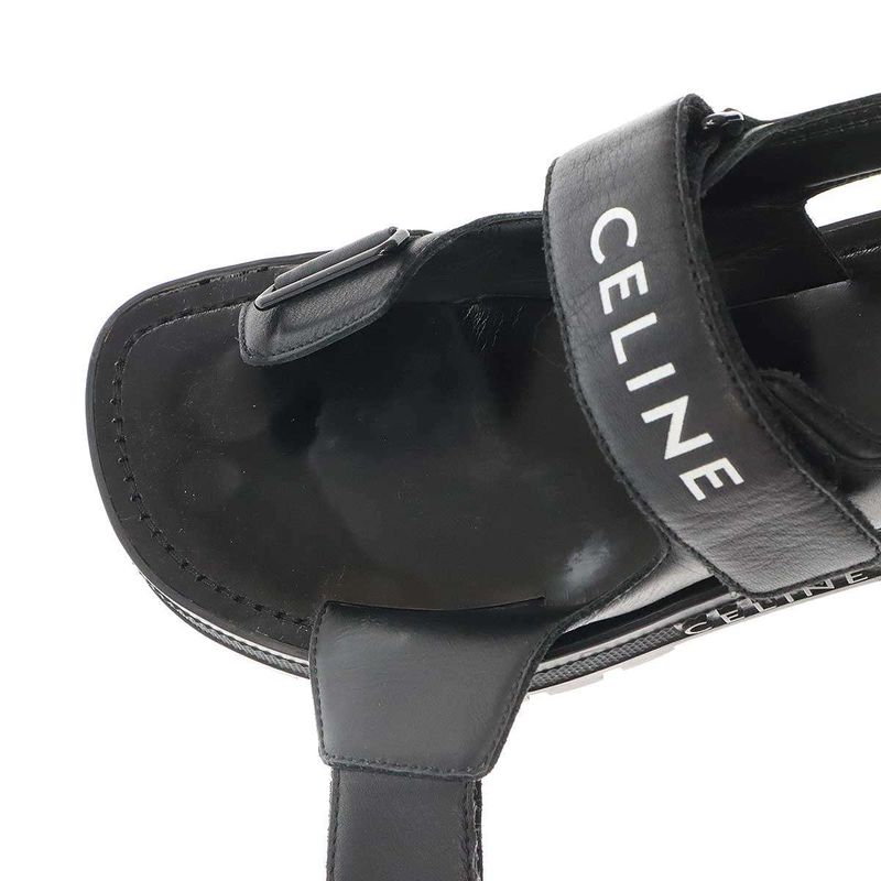 Celine Leo Velcro Sandals Black 35