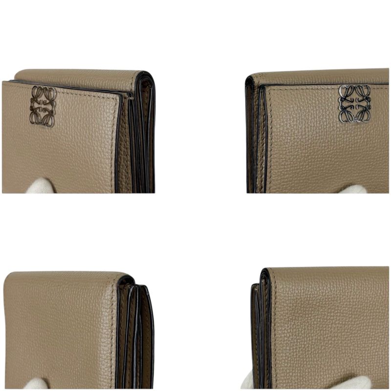 Loewe Trifold Wallet Vertical Wallet Trifold Wallet Sand Glaze Compact Wallet