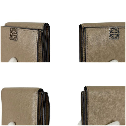Loewe Trifold Wallet Vertical Wallet Trifold Wallet Sand Glaze Compact Wallet