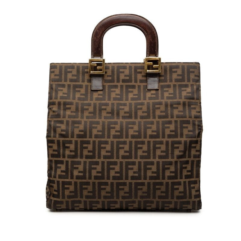 Fendi Zucca Brown Canvas Leather