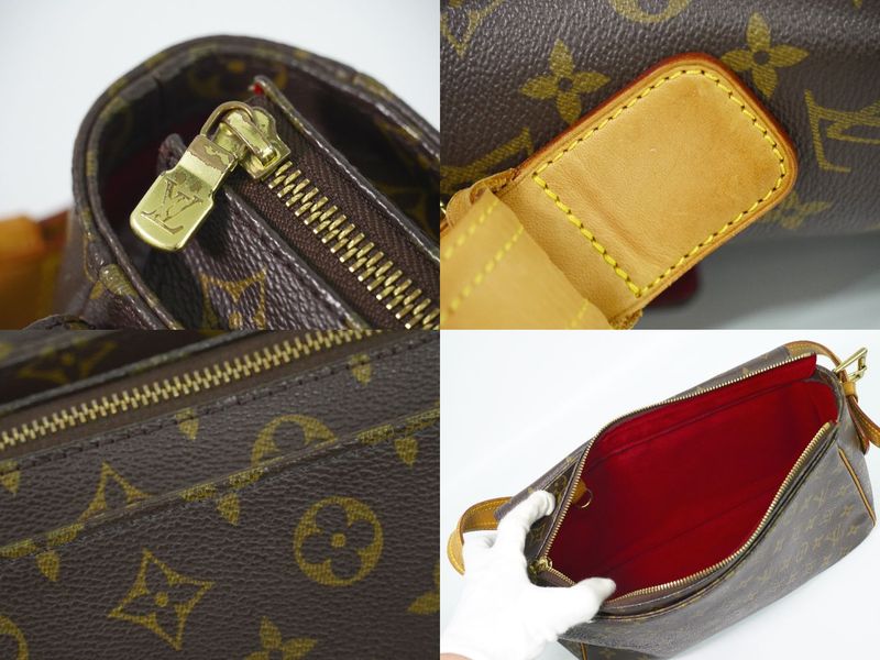 Authentic Louis Vuitton LV Viva Cité GM Monogram Shoulder Bag Handbag Brown