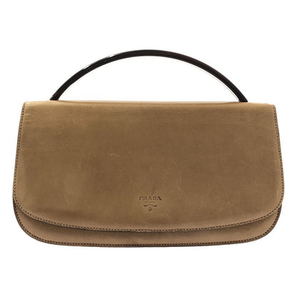 Prada - Madras Bachel Leather Logo Flap Handbag - Cammello - Women