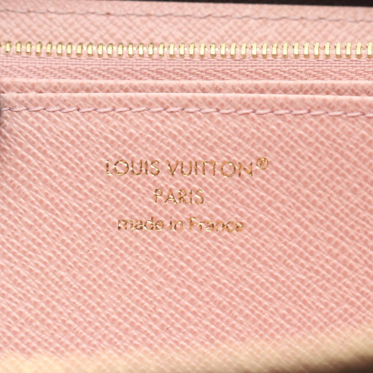 Louis Vuitton Round Wallet Zippy Rosevalerine Leather Rose Velours Brown Pink — view 4