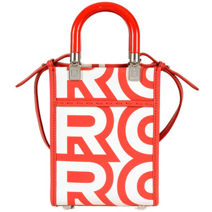 Fendi Sunshine Shopper Mini Handbag 2WAY Leather 8bs051 Red White Marc Jacobs