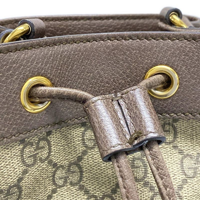 Gucci Shoulder Bag Ophidia GG Mini Bucket Bag 550620 Beige X Dark Brown X Multi