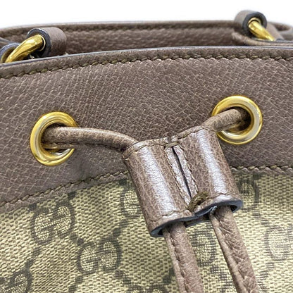 Gucci Shoulder Bag Ophidia GG Mini Bucket Bag 550620 Beige X Dark Brown X Multi