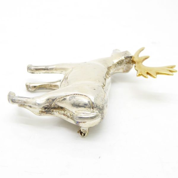 Tiffany & Co Silver Brooch 1988 Reindeer Sv+yg Sterling Vintage Tiffany & Co