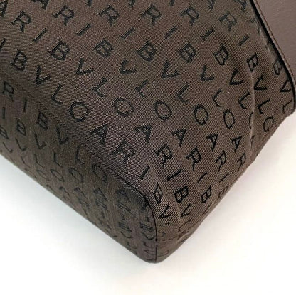 Bulgari Tote Bag Lolita Brown Logomania Light Canvas