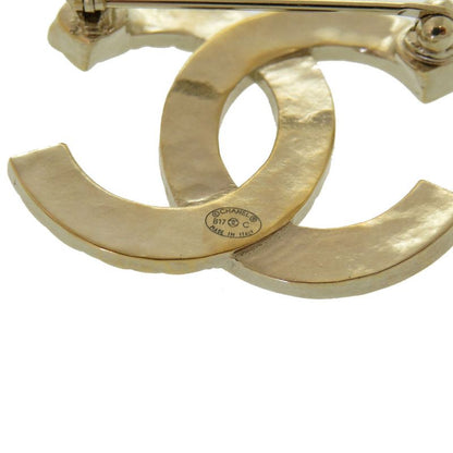 Chanel Coco Mark B17C Rhinestone Gold Brooch Accessories 0183 Chanel