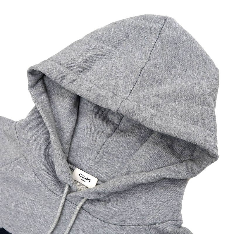 Celine Hoodie Short Sleeve Dress M Gray 2x83d670q Tunic Cotton Women's