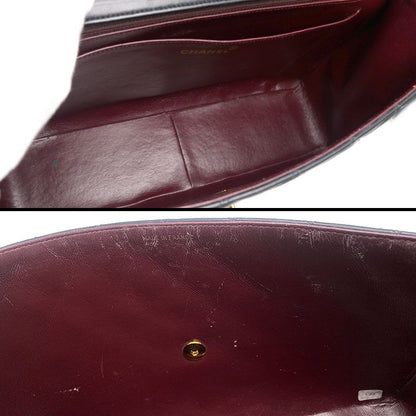 Chanel Matelasse 34 Chain Shoulder Bag Decamato Black Leather