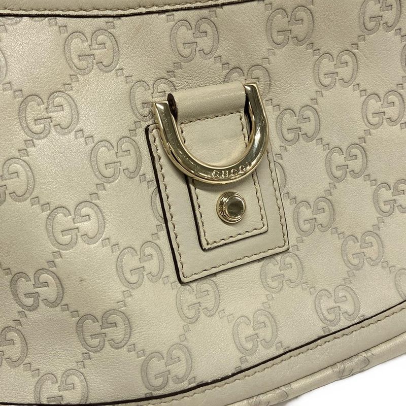 Gucci Handbag Stripe Line Abby 130939 Beige Leather