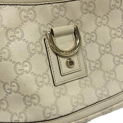 Gucci Handbag Stripe Line Abby 130939 Beige Leather