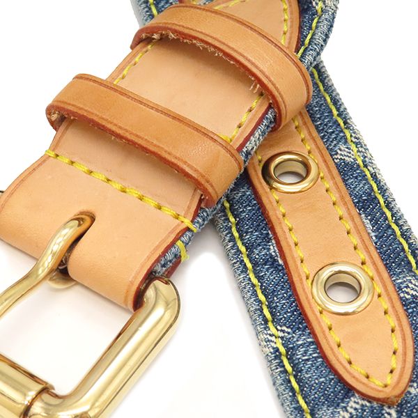 Louis Vuitton Body Bag Bum Bag Monogram Denim Blue Gold Hardware Blue Denim