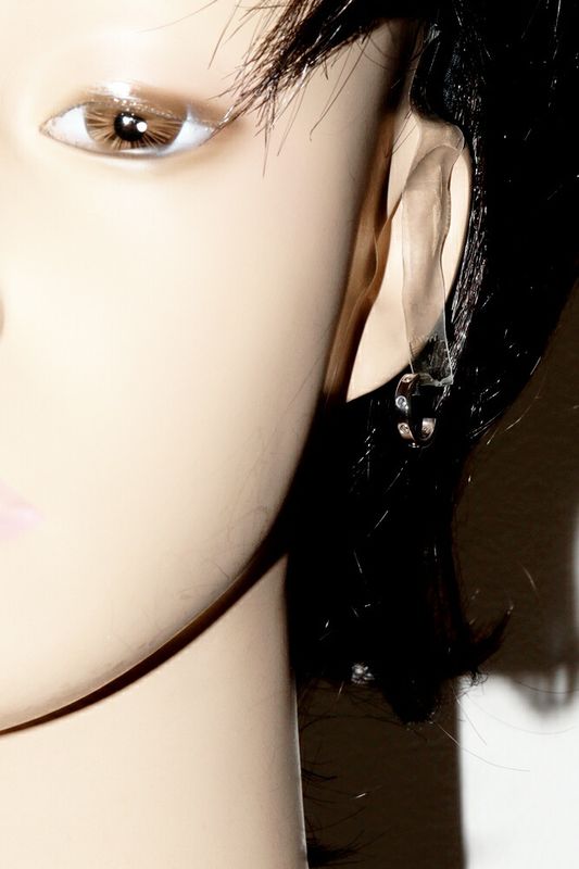 Cartier Hoop Earrings 18K White Gold Mini Love Earrings B80289