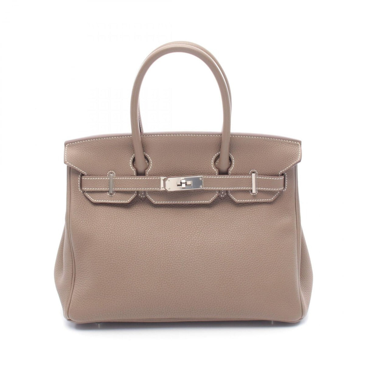 Hermes Handbag Birkin 30 Etoupe Leather Gray