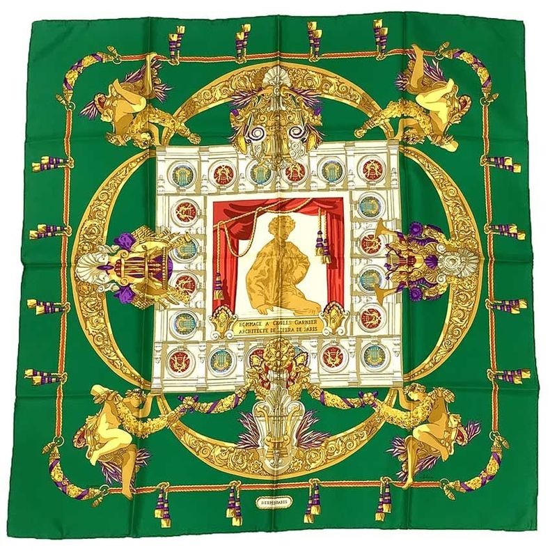 Hermes Carre 90 Scarf Hommage A Charles Garnier Sha Lou Tribute To