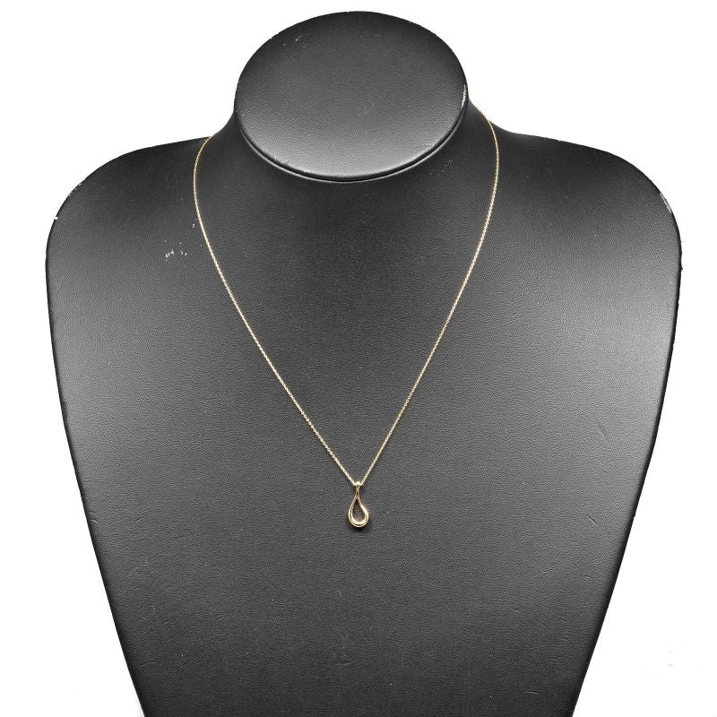 Tiffany & Co Open Teardrop 18K Yellow Gold Ladies 2g Necklace