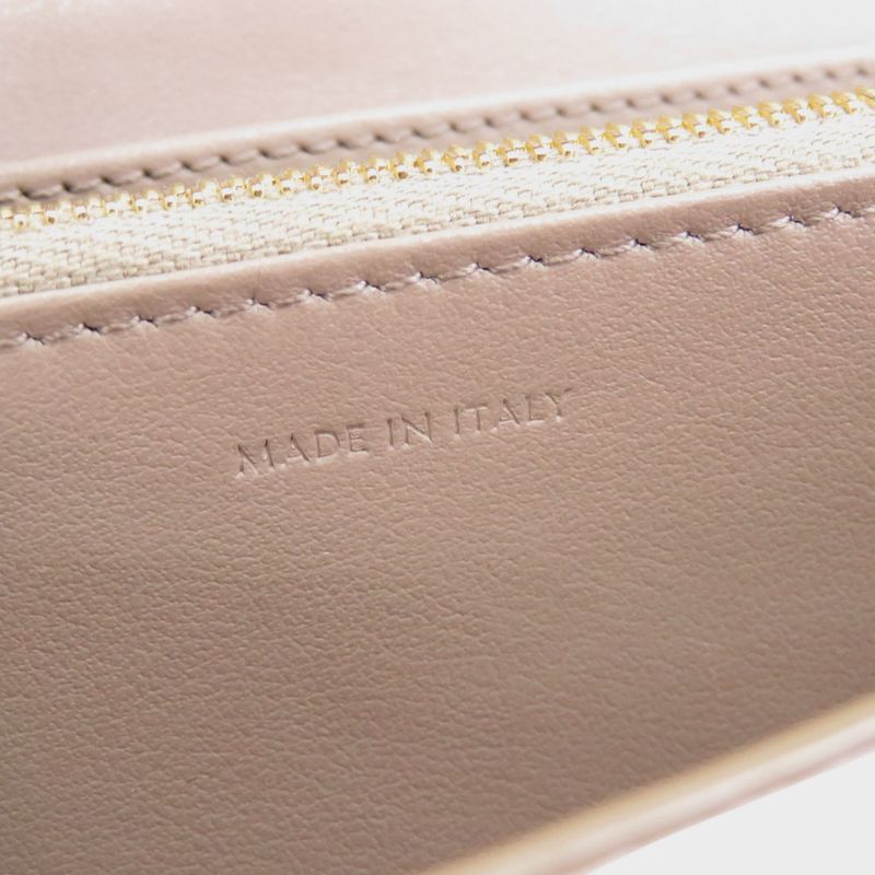 Celine Large Flap Wallet Leather Gray Long Wallet 0123 Celine