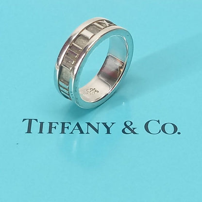 Tiffany & Co No 10 6mm Atlas Ring 925 Silver