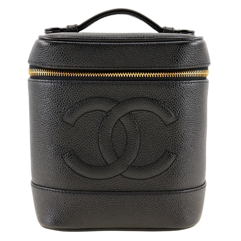 Chanel Vanity A01998 Caviar Skin Black Ladies Handbag