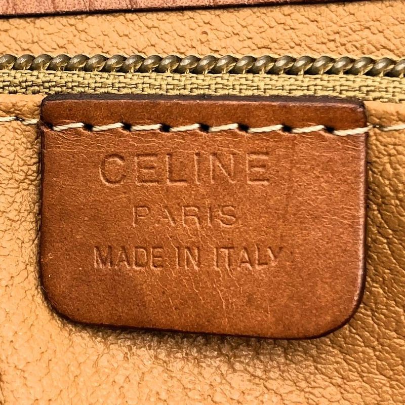 Celine Macadam M95 Tote Shoulder Bag Pvc/leather Beige Women