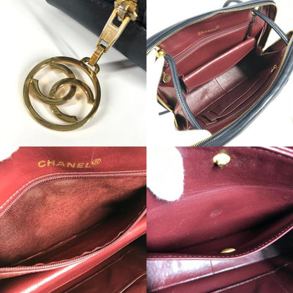 Chanel Shoulder Bag Quilted Jersey Navy