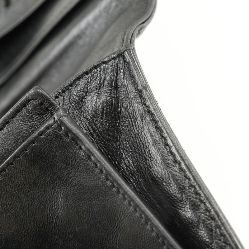 Chanel Icon Coco Mark NO5 Calf Black Ladies Long Wallet