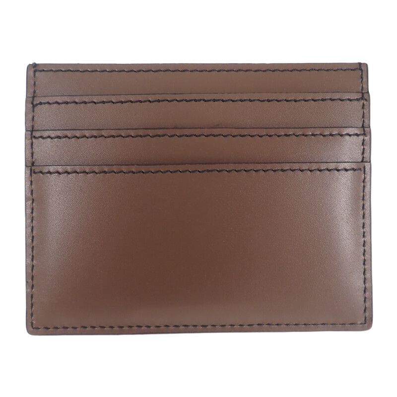 Fendi FF Logo Zucca Card Holder 7m0164 Card Case Leather Brown Iseya