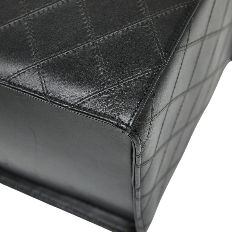 Chanel Bicolore Vanity Bag Shoulder Bag 2WAY Black Lambskin Ladies Chanel