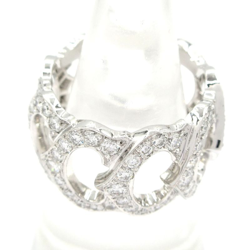 Cartier Ring 51 C De Cartier 18K White Gold X Diamonds Full Diamonds