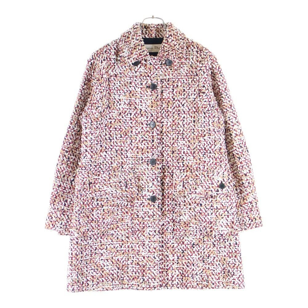 Dior Logo Button Long Tweed Jacket
