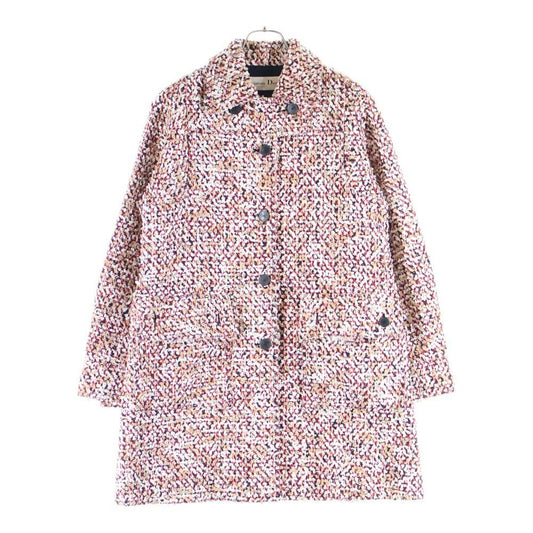 Dior Logo Button Long Tweed Jacket